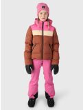 Miniatuur Brunotti, Niagony ski-jas kinderen Mahoganny bruin, roze 