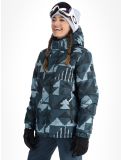 Miniatuur O'Neill, Z.E.N. Puffer Hybrid AA Jas gevoerd dames Blue Triangle Ikat Blauw 