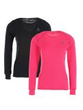 Miniatuur Odlo, Active Warm 2 Pack thermoshirt dames beetroot paars, zwart 