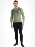 Miniatuur Odlo, Active Warm Eco Graphic thermoshirt heren Matte Green groen 