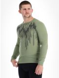 Miniatuur Odlo, Active Warm Eco Graphic thermoshirt heren Matte Green groen 