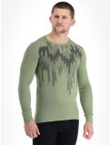 Miniatuur Odlo, Active Warm Eco Graphic thermoshirt heren Matte Green groen 