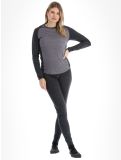 Miniatuur Odlo, Natural Performance PW 150 thermoshirt dames Grey Melange - Dark Grey Melange grijs 