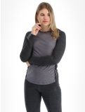 Miniatuur Odlo, Natural Performance PW 150 thermoshirt dames Grey Melange - Dark Grey Melange grijs 