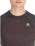 Miniatuur Odlo, Natural Performance PW 150 FA Thermoshirt heren Fudge - Dark Grey Melange Grijs, Paars 