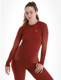 Miniatuur Odlo, Perfomance Warm Eco thermoshirt dames Spiced Apple bordeaux 