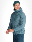 Miniatuur Peak Performance, M Helium Down Hood AD Midlayer (Dons) jas heren Hydro Fresh / Infinity Teel Blauw 