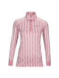 Miniatuur Peak Performance, Spirit Half Zip Printed thermoshirt dames pattern Roze