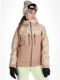 Miniatuur Picture, Exa ski-jas dames Textury Print Roebuck bruin 