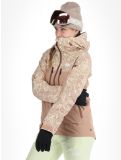 Miniatuur Picture, Exa ski-jas dames Textury Print Roebuck bruin 