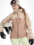 Miniatuur Picture, Exa ski-jas dames Textury Print Roebuck bruin 