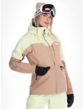 Miniatuur Picture, Sitkah ski-jas dames Lime Cream Roebuck bruin, groen 