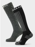 Miniatuur Poederbaas, Ski Socks 2-pack skisokken 2-pack unisex Panther Black zwart 