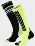 Miniatuur Poederbaas, Striped Ski Socks 2-pack skisokken 2-pack unisex Black Multi multicolor, zwart 