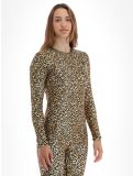 Miniatuur Poederbaas, Thermo Animal thermoshirt dames Panther Brown bruin 