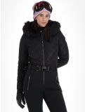 Miniatuur Poivre Blanc, Active Line W23-0831-WO/E ski overall dames Embossed Black zwart 