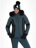 Miniatuur Poivre Blanc, Luxe Sport Line W23-0804-WO ski-jas dames Ever Green / Black groen, zwart 