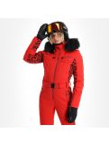 Miniatuur Poivre Blanc, Stretch Ski Overall ski overall dames leopard scarlet rood 