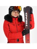 Miniatuur Poivre Blanc, Stretch Ski Overall ski overall dames leopard scarlet rood 