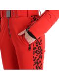 Miniatuur Poivre Blanc, Stretch Ski Overall ski overall dames leopard scarlet rood 