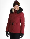 Miniatuur Poivre Blanc, Traditional 24PBH0801/WO AA Jas gevoerd dames Burgundy Red Rood 