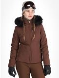 Miniatuur Poivre Blanc, Traditional 24PBH0802/WO AA Jas gevoerd dames Choco Brown Bruin 