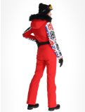 Miniatuur Poivre Blanc, Traditional 24PBH0831/WO/P DA Ski-overall dames Print Scarlet Red Rood 