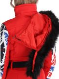 Miniatuur Poivre Blanc, Traditional 24PBH0831/WO/P DA Ski-overall dames Print Scarlet Red Rood 