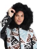 Miniatuur Poivre Blanc, Traditional 24PBH1003/WO/P AA Jas gevoerd dames Print Black Wit, Zwart 