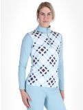 Miniatuur Poivre Blanc, Traditional 24PBH1940/WO/C GA Ski pully dames Cross Aloe Blue Blauw, Wit 