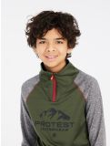 Miniatuur Protest, PRTRAF JR 1/4 zip skipully kinderen Thyme grijs, groen 