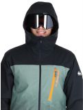 Miniatuur Quiksilver, Morton AA Jas gevoerd heren Gradient Iced Sea Spray Groen, Zwart 