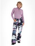 Miniatuur Rehall, Nori-R skibroek dames Camo Abstract Lavender multicolor, paars 