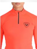 Miniatuur Rossignol, New Hero Classique 1/2 Zip GA Ski pully heren Neon Red Rood 