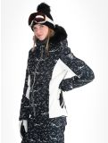 Miniatuur Rossignol, W Staci Print Puffy AA Jas gevoerd dames Black Zwart 