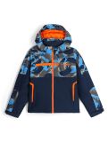 Miniatuur Spyder, Challenger ski-jas kinderen Camouflage Aether Blue blauw 