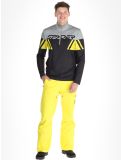 Miniatuur Spyder, Podium 1/2 Zip GA Ski pully heren Acid Yellow Geel, Zwart 