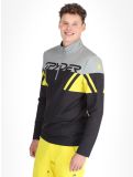 Miniatuur Spyder, Podium 1/2 Zip GA Ski pully heren Acid Yellow Geel, Zwart 