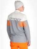 Miniatuur Spyder, Podium 1/2 Zip GA Ski pully heren Concrete Grijs, Oranje 