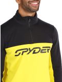 Miniatuur Spyder, Speed Fleece 1/2 Zip skipully heren Acid Yellow geel, zwart 