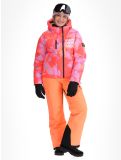 Miniatuur Superdry, Hooded Ski Boxy Puffer AA Jas gevoerd dames Brush Camo Coral Roze 