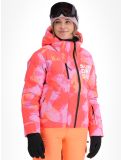 Miniatuur Superdry, Hooded Ski Boxy Puffer AA Jas gevoerd dames Brush Camo Coral Roze 