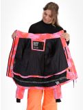 Miniatuur Superdry, Hooded Ski Boxy Puffer AA Jas gevoerd dames Brush Camo Coral Roze 