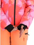 Miniatuur Superdry, Hooded Ski Boxy Puffer AA Jas gevoerd dames Brush Camo Coral Roze 