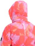 Miniatuur Superdry, Hooded Ski Boxy Puffer AA Jas gevoerd dames Brush Camo Coral Roze 