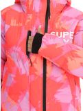 Miniatuur Superdry, Hooded Ski Boxy Puffer AA Jas gevoerd dames Brush Camo Coral Roze 