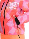 Miniatuur Superdry, Hooded Ski Boxy Puffer AA Jas gevoerd dames Brush Camo Coral Roze 