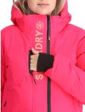 Miniatuur Superdry, Hooded Ski Boxy Puffer AA Jas gevoerd dames Hyper Fire Pink Roze 