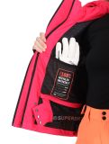 Miniatuur Superdry, Hooded Ski Boxy Puffer AA Jas gevoerd dames Hyper Fire Pink Roze 