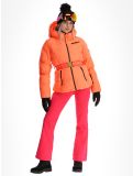 Miniatuur Superdry, Ski Luxe Puffer AA Jas gevoerd dames Pastelline Coral Roze 